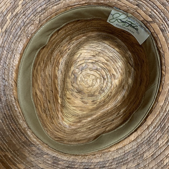 COPY - Anthropologie Tula Somerset woven Palm Straw Cloche Summer Hat w/Black R… - Picture 11 of 11